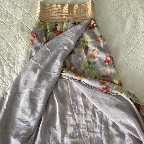 Silk Strapless Elizabeth and James Tulip Hem Dress - Picture 5 of 11